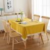 Modern Simple Solid Color Cotton Washed Cotton Fringed Coffee Table Tablecloth Dining Table Cloth