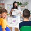 SCRIBBLEDO 11”x14” Large Graph Dry Erase Grid Board Double-Sided White Board .75” Cells Drawing Math Grid Lines Graphing Charts Whiteboard for