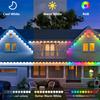 Smart Permanent Outdoor Lights RGB LED Smart Eaves Lights Fairy Lights IP67 Waterproof Eave Lighting for House Roof Christmas