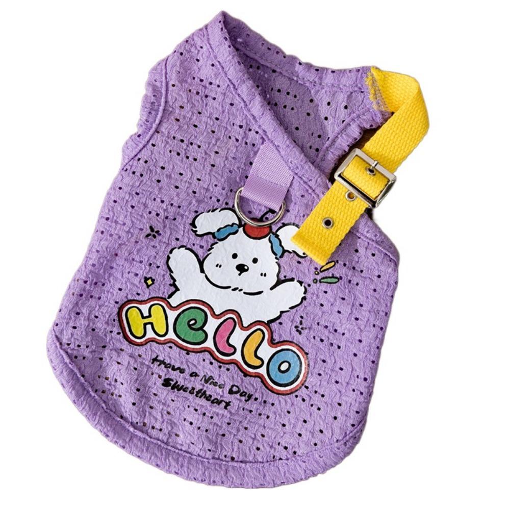 Мультяшный жилет для собаки, дышащая одежда для щенка, товары для питомцев, тонкая футболка для собаки, кошки