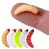 50pcs 2.4cm Maggot Grub Soft Lure Baits Smell Worms Glow Shrimps Pike Bass Carp Pesca Isca Artificial Fishing Lure Fishing Goods