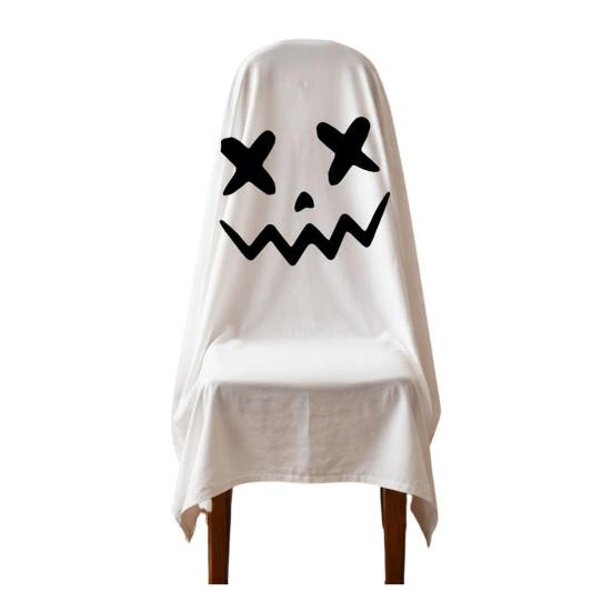 Easy Fit Ghost Chair Decor Halloween Cover, Cute Dining Reusable Seasonal Accents Decorative Slipcover for Holiday Party Home Furniture Protection