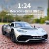 1/24 Scale Benz ONE Sports Diecast Car Model Toy, Pull Back Toy Vehicle with Sound and Light for Kids Toddler Boys Girls Gift Collection