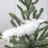 Моделирование белого павлина Рождественская елка Украшение Натуральное перо Кулон