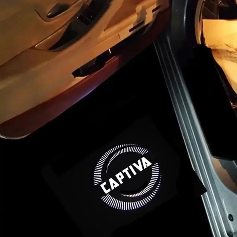 2 шт. HD LED Проектор на дверь автомобиля Световой логотип Добро пожаловать Для Chevrolet Captiva 2007-2017 2018 2019 2020 Автоаксессуары