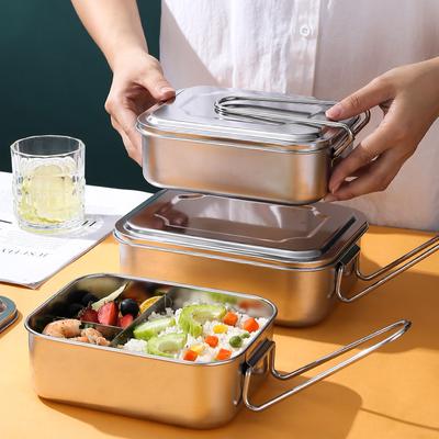 Ланч-бокс Bento, герметичный контейнер для хранения свежей пищи, переносная посуда из нержавеющей стали, студенческий дорожный кухонный контейнер для хранения продуктов