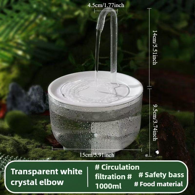 Auto Circulating 2-in-1 Parrot Bath & Pet Water Fountain Drip-Free Design for Small Pets USB Powered Pet Toys Bird Toys