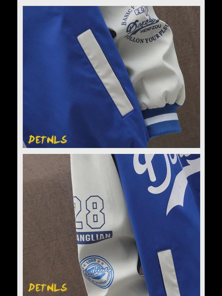 Мужская модная бейсбольная куртка — свободный крой, американский повседневный стиль для подростков и студентов, весенне-осенний тренд для колледжей.