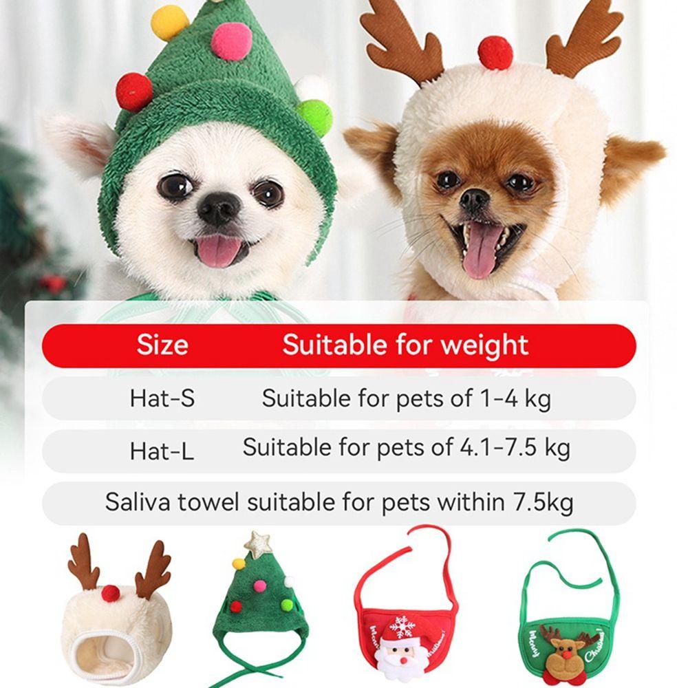 Dog Cat Decoration Bibs Costume Pet Christmas Hat Bandana Santa Hat Pet Clothing Pet Triangle Scarf