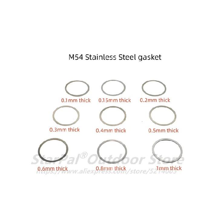 StarPal Stainless Stainless Steel Flange Gasket M42/M48/M68/M54 Flanges 0.1-1MM Multiple Specifications (a Set)