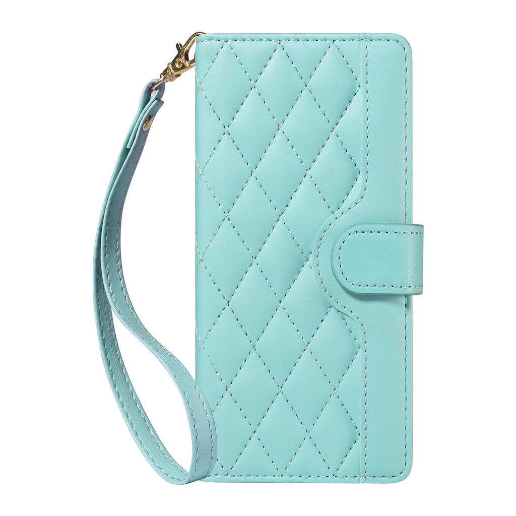 For Xiaomi Redmi Note 14 4G (164.84x78.15x8.16mm) Wallet Case Rhombus Leather Phone Cover with Strap