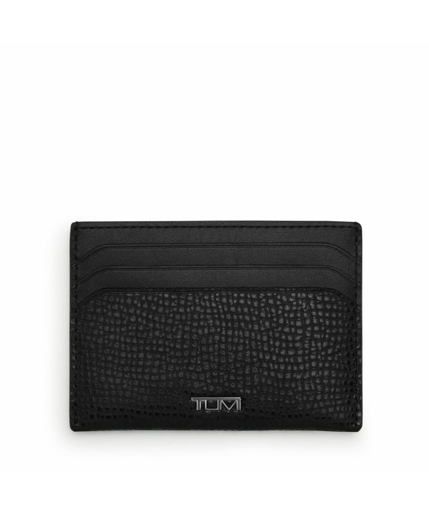 Tumi Nasau 6 Credit Card Slim Card Case Black Textured Smooth_01262219Dtxts