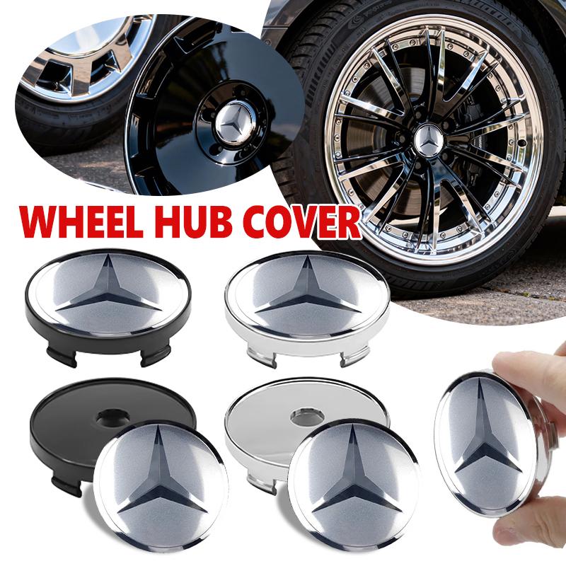 4PCS Car Styling Wheel Center Cap Hub Covers Badge Accessories For Benz AMG Exclusive W204 W222 W205 W203 W213 W124 W108 W126 AA1