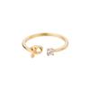 A-Z Initial Rings for Women Open Adjustable Stainless Steel Wedding Ring 2024 Trend Gold Color Couple Jewelry Accessories Gift