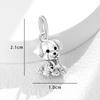 Шармы-бусины из серебра 925 пробы Кролик Панда Кенгуру Гусеница для браслетов DIY Женская ювелирная бижутерия