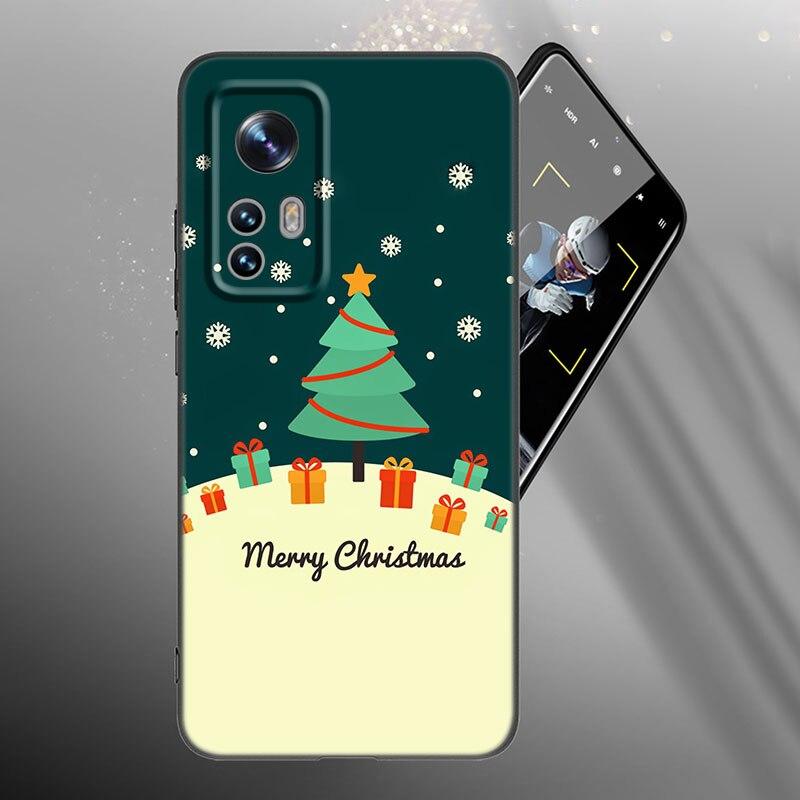 Снежный С Рождеством Чехол для телефона для Xiaomi Mi 10T 11i 11T Note 10 11 Lite NE F1 POCO F3 M3 X3 GT NFC M4 X4 Pro 5G Черная крышка
