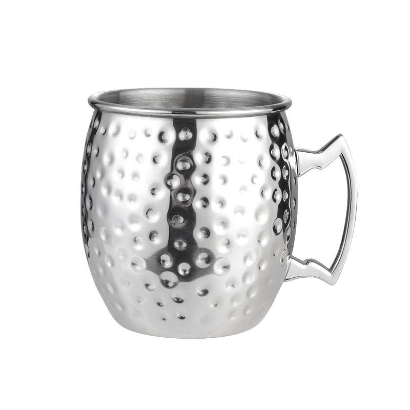 Медная кружка для Moscow Mule, нержавеющая сталь 304, чеканный дизайн, бокал для вина и коктейлей
