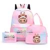 3Pcs/set Printed Backpack with Lunch Bag Pencil Case Student Teenager Boy Girl Bagpack Women's Backpack Set Travel Bag