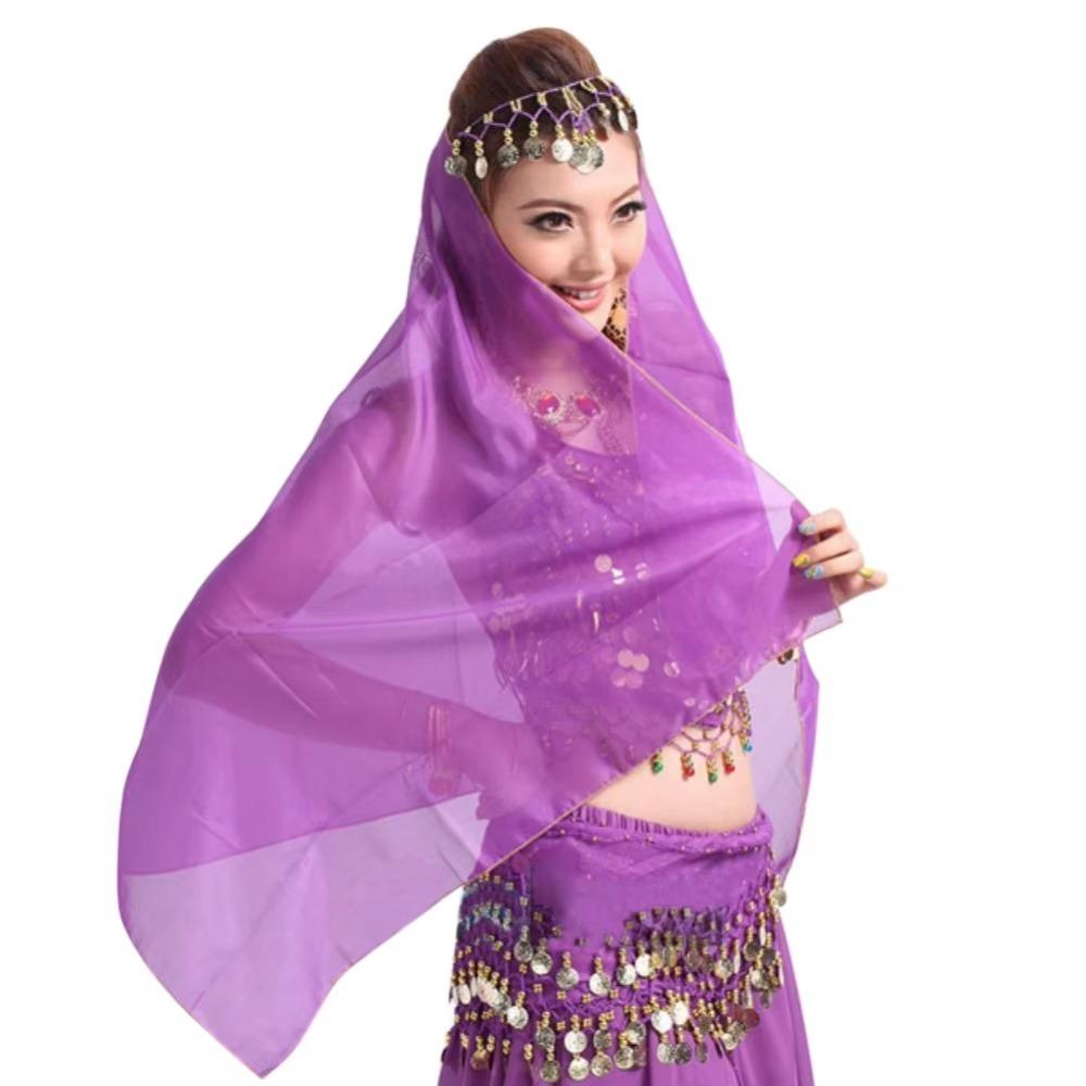 Chiffon Indian Dance Headband 150cm Women Headdress Fashion Belly Dancing Scarf  Show Costumes