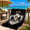 Qarabag Golden Crested Football Emblem Beach Towel, Quick-drying, Easy to Care for, Suitable for Both Fitness and Beach Vacations,Sports Essential