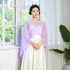 1PC Thin Banquet Cloak Shawl Wedding Chiffon Solid Color Breathable Lightweight Elegant