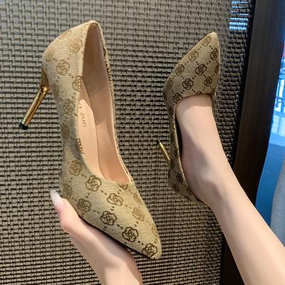 Lucyever сексуальные брендовые дизайнерские туфли на высоком каблуке женские туфли-лодочки с острым носком женские туфли на тонком каблуке для офиса женские 43