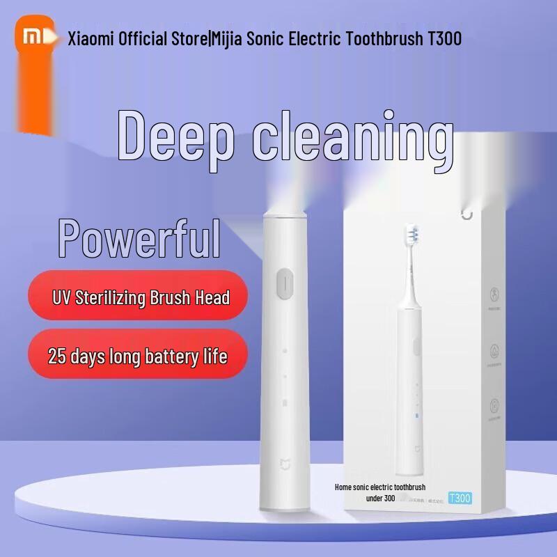 Звуковая электрическая зубная щетка Xiaomi Mijia T300, китайская вилка (адаптер в комплекте)