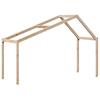 High Bed with Roof 90 x 190 cm Solid Pine Wood