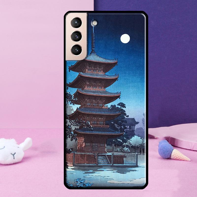 Чехол для телефона в японском стиле Укиё-э для Samsung Galaxy S25 S24 Ultra S9 S10 S20 S21 S22 Plus S23 FE S24 FE