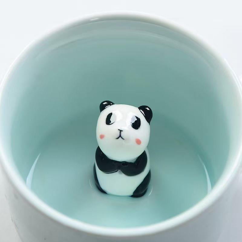 Керамическая кружка 3D с кошкой и животным внутри, фигурка собаки, кофейная чашка, чашки для чая и молока, смешное мультяшное животное, уникальный подарок на день рождения