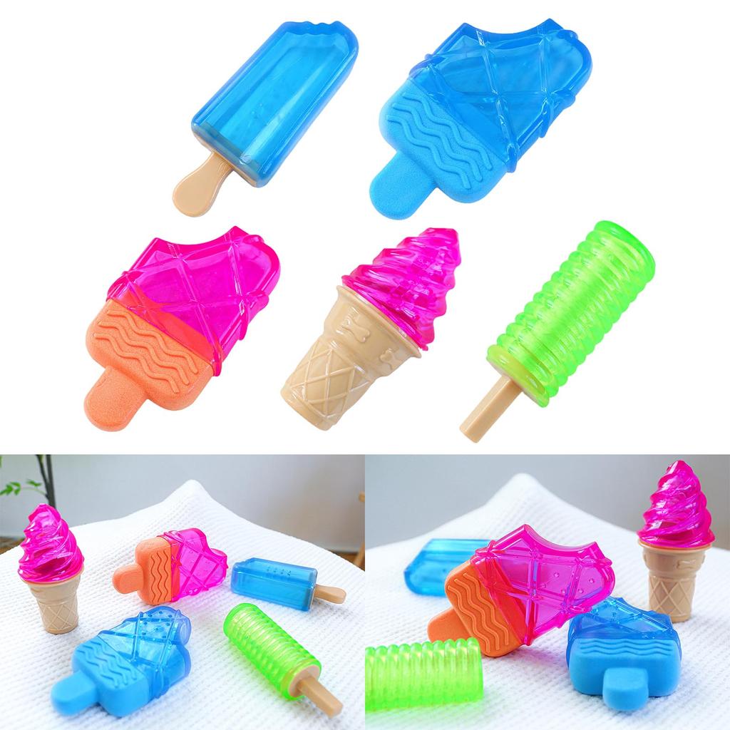 Замораживаемая игрушка-писк для собак, TPR, жевательная игрушка в форме фруктового мороженого с пищалкой, леденец на палочке, звуковая игрушка-писк, фруктовое мороженое