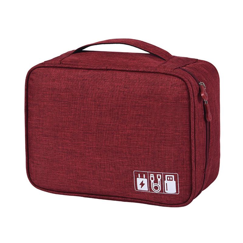 Дорожная сумка для кабеля, портативный универсальный цифровой USB-кабель, органайзер для SD-карт, шнур для зарядного устройства, провода, аккумулятор, косметическая сумка для хранения на молнии