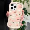 Cute Flowers Phone Cover for iPhone 11 12 13 14 15 Pro Max 6 6S 7 8 Plus Xs Wave Edge Shockproof Protective Rubber Case