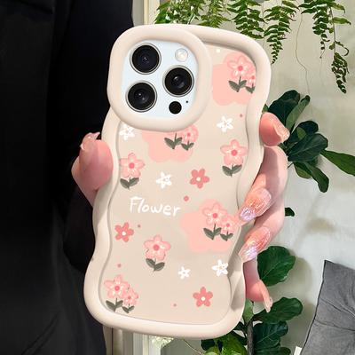 Чехол для телефона Cute Flowers для iPhone 11 12 13 14 15 Pro Max 6 6S 7 8 Plus Xs Wave Edge, противоударный защитный резиновый чехол