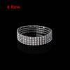 1-10 Rows Shiny Woman Jewelry Elastic Bangle Wristband Stretch Bracelet  Crystal Rhinestone