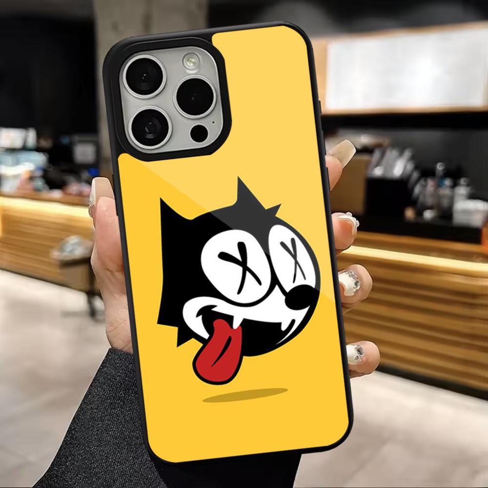 Cute F-Felix-ES The Cat Phone Case For iPhone 16,15,14,13,12,11,Pro,Max,Plus,Mini,Magsafe,Magnetic Wireless Charging Case