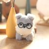 Cute Cute Puppy Pendant Plush Toy Doll Glasses Puppy Bag Hanging Decoration Keychain Doll Doll