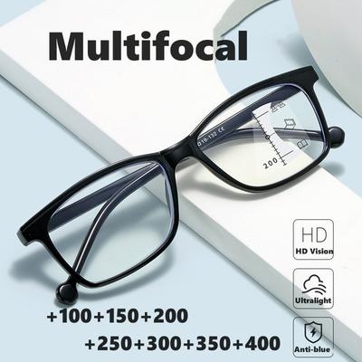 Унисекс ультра легкие мультифокальные очки для чтения новые очки с блокировкой синего света мужские и женские винтажные прогрессивные очки для ближнего и дальнего обзора
