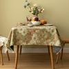 Французская Цветочная Масляная Живопись Кисточки Скатерть, Прямоугольный Пылезащитный Чехол для Чайного Столика Свадебный Декор Обеденной Комнаты