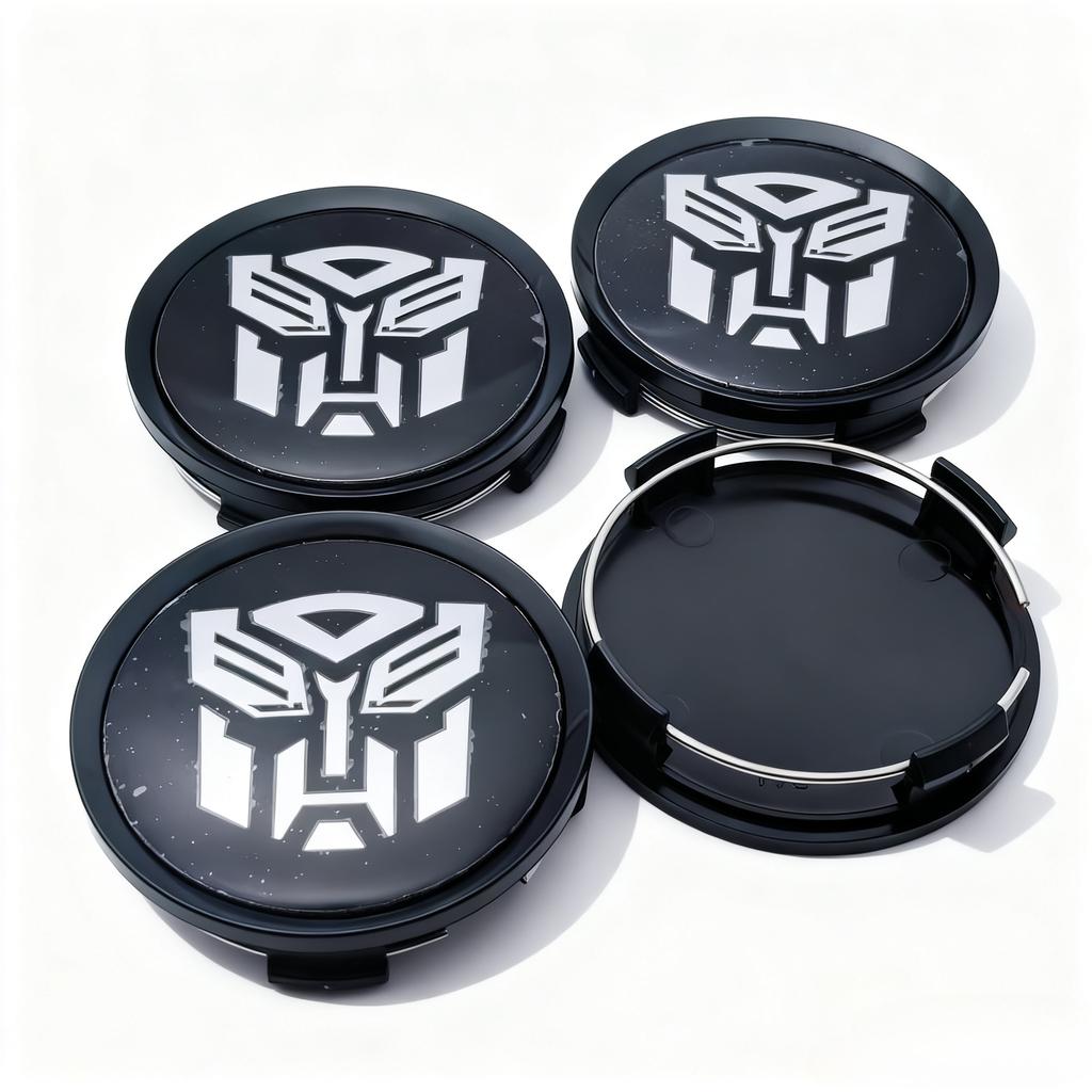 4pcs Transformers Logo Emblem Car Wheel Center Caps 74mm 69mm Wheels Hub Cap Decepticons Optimus Prime Badge Rim Hubcaps Cover