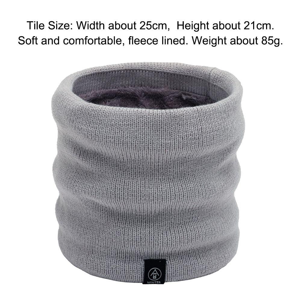 Thick Collar Scarf Fleece Lined Knitted Scarf Circle Loop Scarves Winter Neck Gaiter Neck Warmer