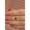 925 Sterling Tiny Black Star Women's Sterling Silver Necklace