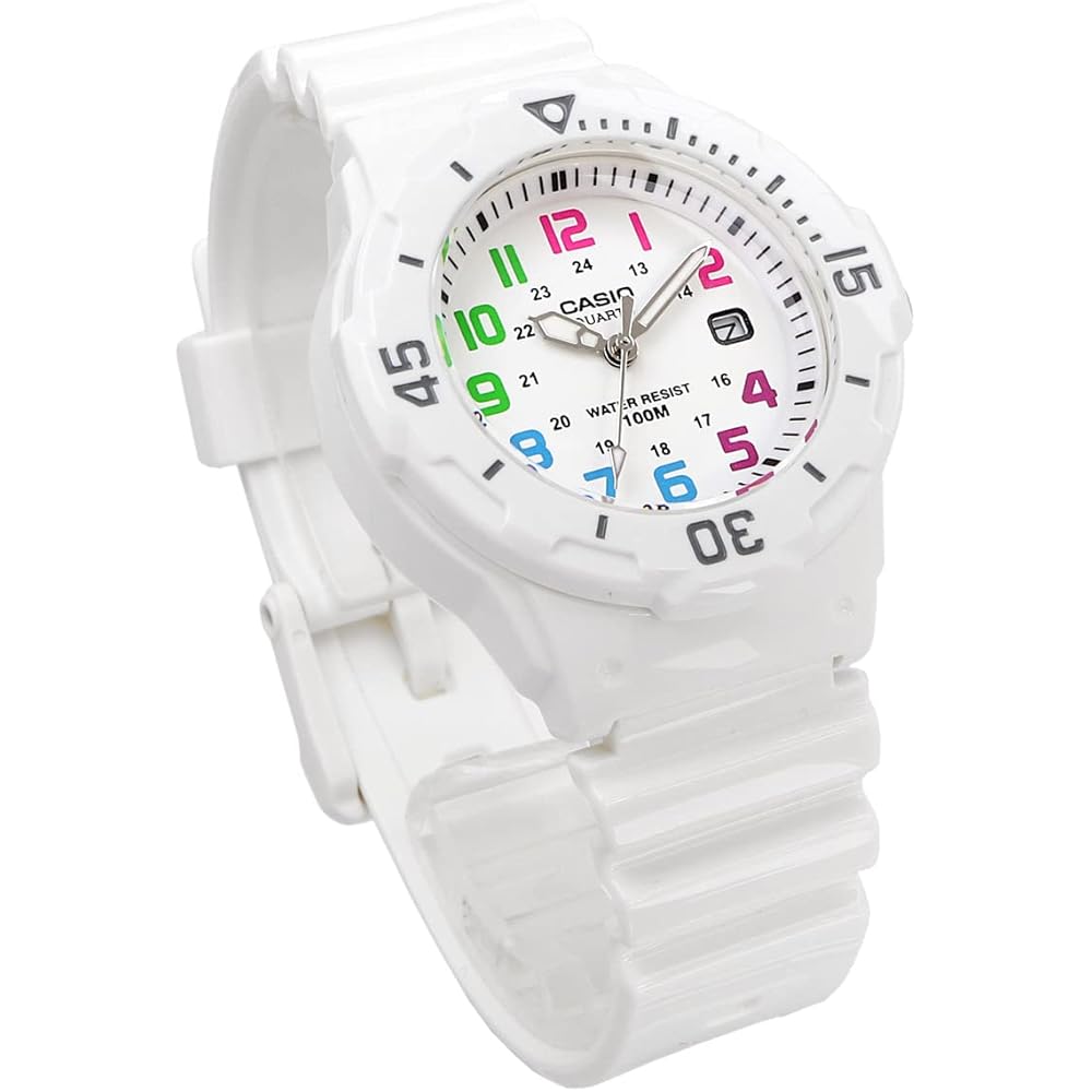 Аналоговые часы Casio LRW-200H-7BV Глянцевые Белые Мультицветные для Женщин и Детей