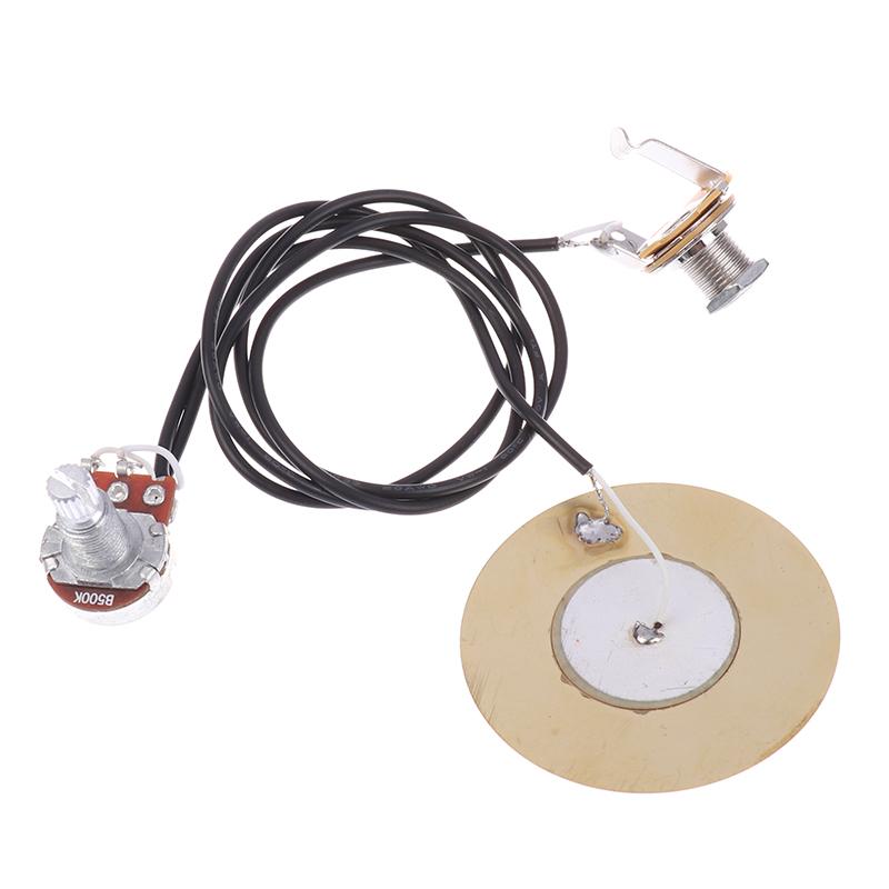 Metal Pickup Piezo Contact Microphone Transducer Prewired Amplifier Pickups For Guitar Violin Banjo Replacement Parts