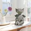 New 4 Styles Small Dinosaur Shape Meditation Sculpture Dragon Meditated Statue Resin Crafts Home Decor