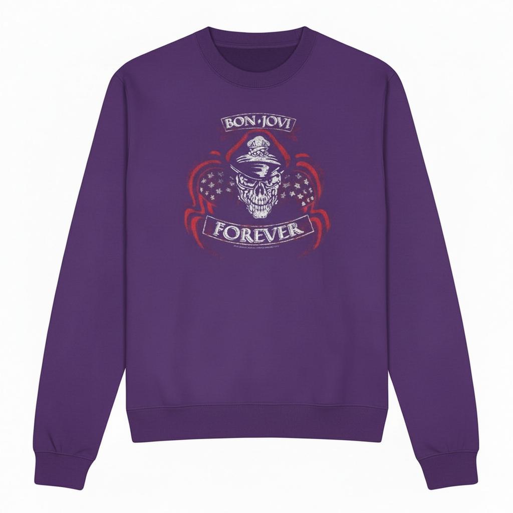 Bon Jovi Унисекс Толстовка Взрослая Forever Skull