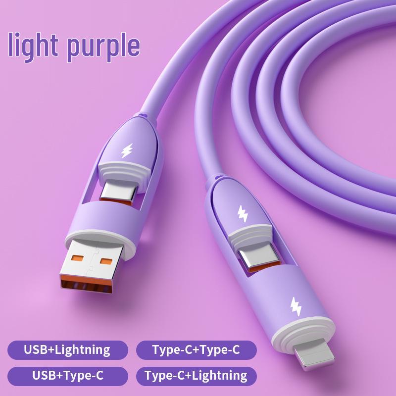 Универсальный кабель для быстрой зарядки 3 в 1: Совместимо с устройствами Apple, Android и Type-C