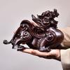 2pcs Pixiu Sculpture Solid Wood Decor Office Desktop Lucky Money Home Living Room TV Cabinet Ornaments Decor Crafts Gift