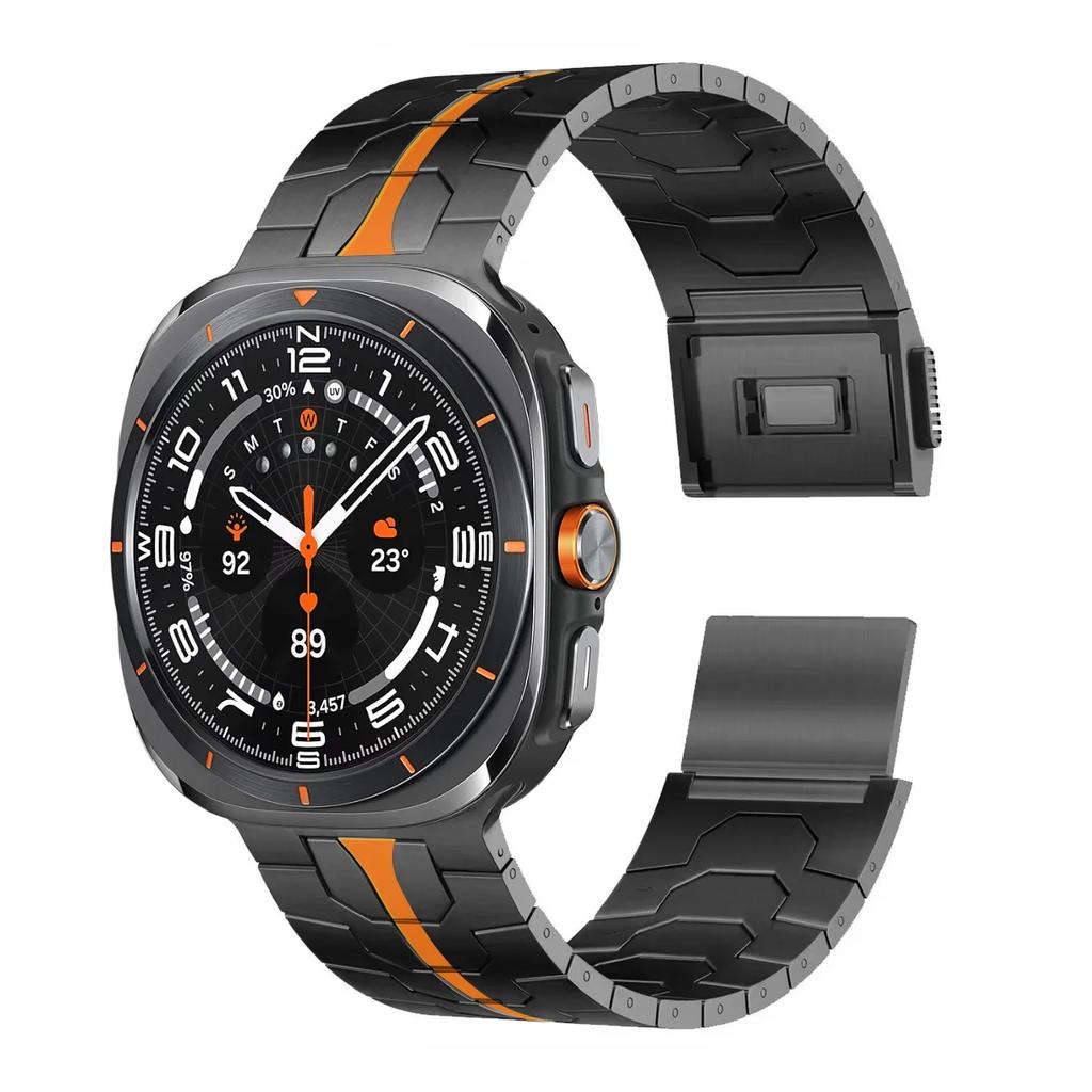 Магнитная застежка Ремешок для Samsung Galaxy Watch 7 Ultra 47 мм Ремешок из нержавеющей стали для Samsung Watch 7 Ultra 47 мм Металлический ремешок