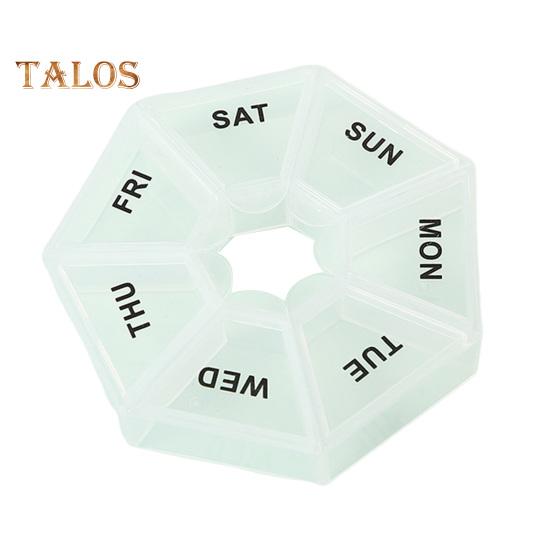 Еженедельный органайзер для таблеток с 7 отделениями, портативный дорожный футляр для таблеток, дозатор для приема лекарств один раз в день, ящик для хранения капсул